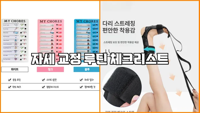 자세 교정 루틴 체크리스트