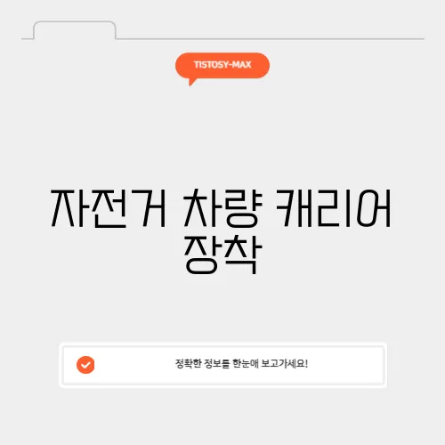 자전거 차량 캐리어 장착