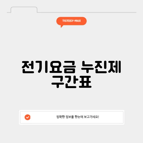 전기요금 누진제 구간표