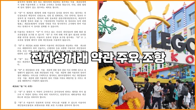 전자상거래 약관 주요 조항