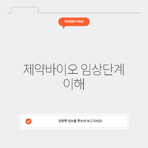 제약바이오 임상단계 이해