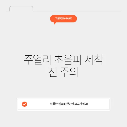 주얼리 초음파 세척 전 주의