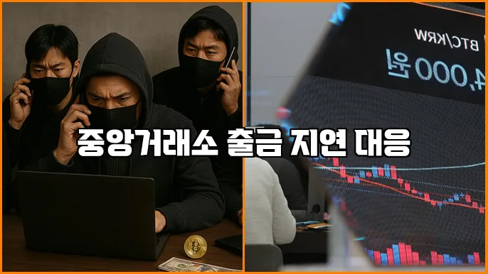 중앙거래소 출금 지연 대응