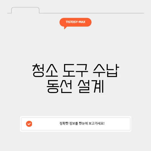 청소 도구 수납 동선 설계