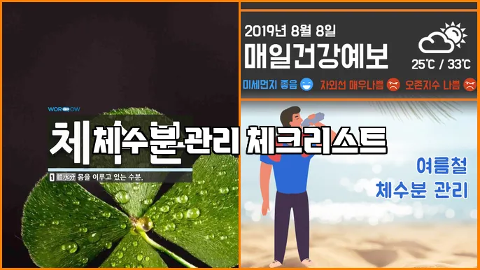 체수분 관리 체크리스트