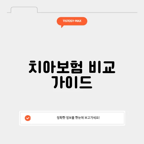 치아보험 비교 가이드