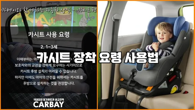 카시트 장착 요령 사용법