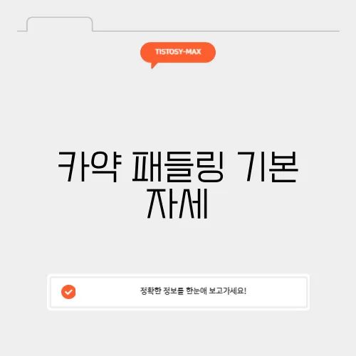 카약 패들링 기본 자세