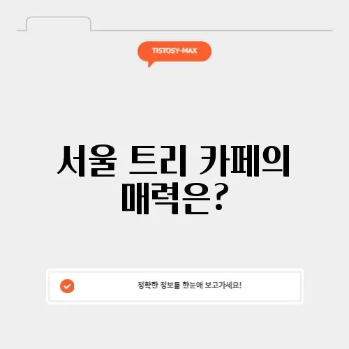 매력적인 서울 트리 카페 완벽 가이드